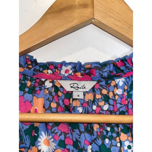 Rails Amelia Dress in Leilani Smocked Floral Midi Sundress Size Small - Picture 5 of 9